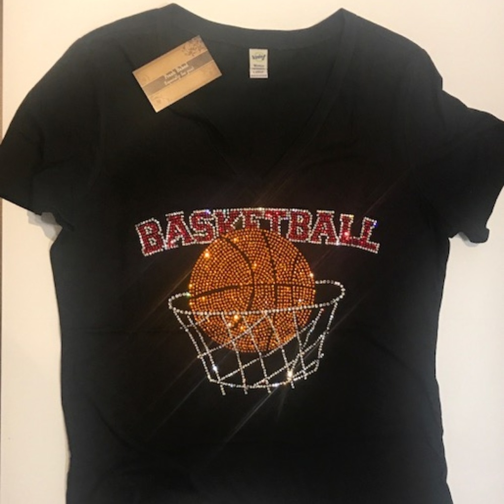 Women's 🏀 Large Crew Neck NWT Bling 👚